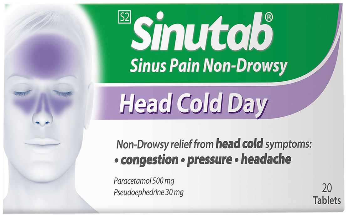 Sinutab Sinus Pain Non-Drowsy tablets – City Plaza Pharmacy