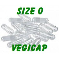 Vegetable capsules - size '0' - 1000 empty capsules - clear - Vegicaps