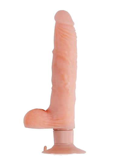 Fuktion Cups 9 Inch Multi Speed Penis Vibe W Suction Cup Flesh