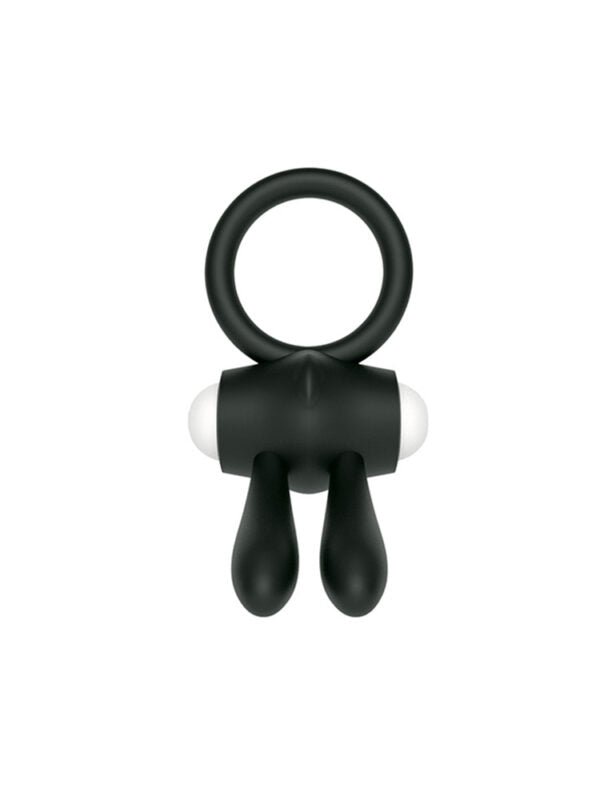 Power Clit Silicone Rabbit Cock Ring Pink or Black | Vibrator