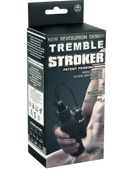 TREMBLE STROKER SILICONE MASTURBATOR WITH GYRATING BULLET VIBRATOR