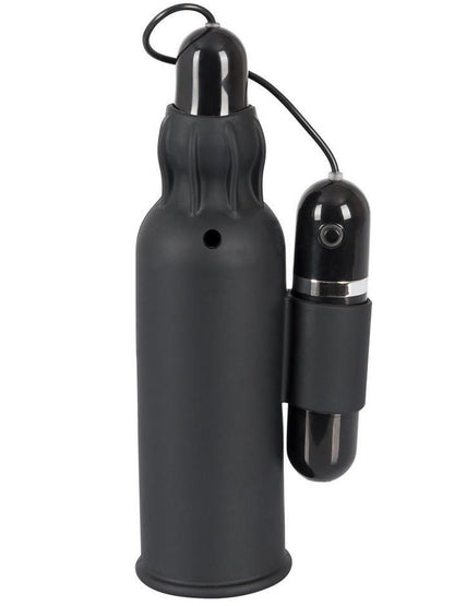 TREMBLE STROKER SILICONE MASTURBATOR WITH GYRATING BULLET VIBRATOR