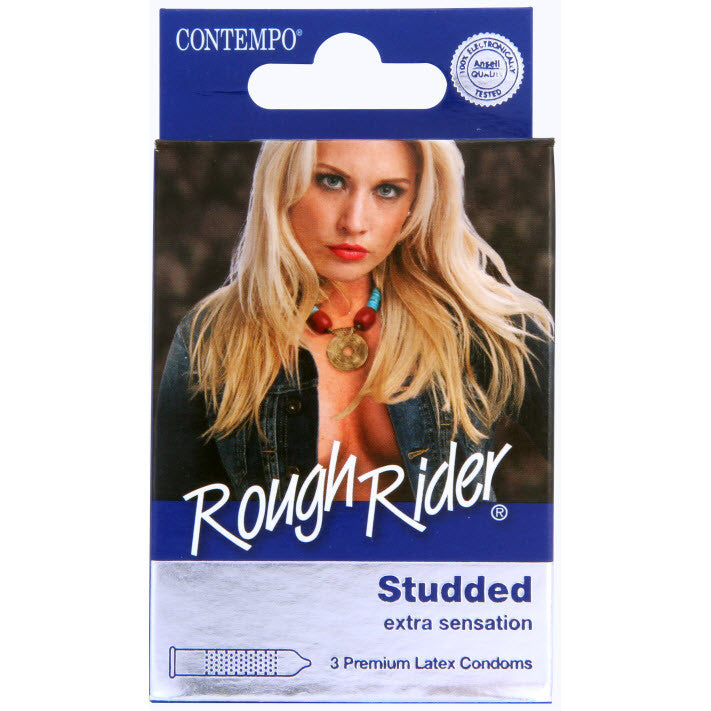 Contempo Rough Rider Condoms Studded 3's